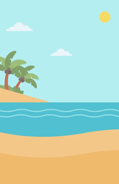 Háttérben trópusi strand és a tenger. — Stock Vector