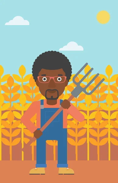 Αγρότης με pitchfork. — Διανυσματικό Αρχείο