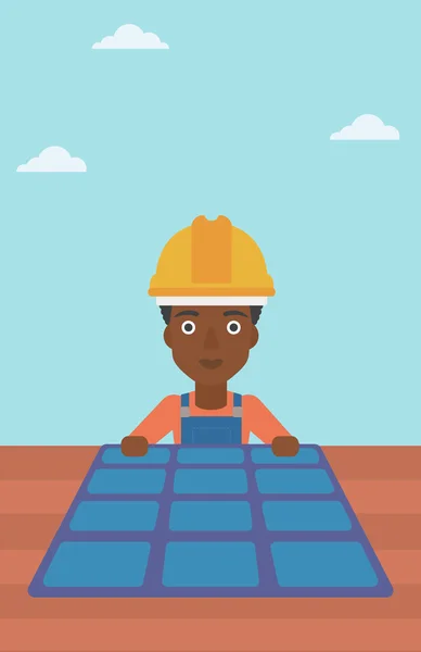 Constructor with solar panel. — Stock Vector