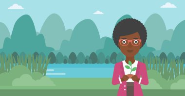 kadın holding bitki.