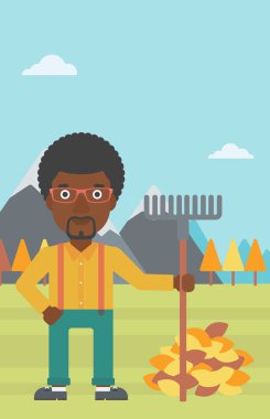 Komisyon ayakta yığın sonbaharın yakınındaki adamla bırakır.