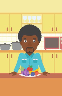 adam sağlıklı gıda ile.