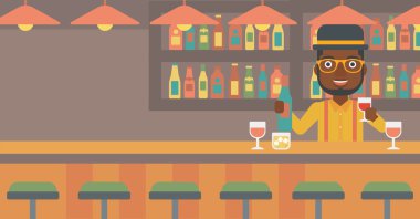 Barda duran barmen sayaç.