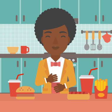 Mide ekşimesi muzdarip kadın.