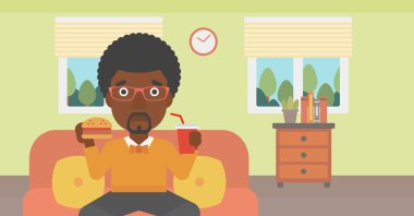 adam yeme hamburger.