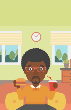 adam yeme hamburger.