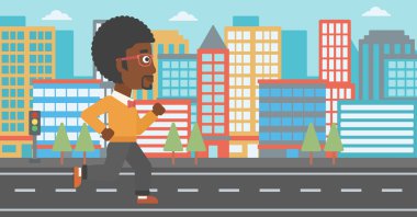 Sportif erkek koşu.