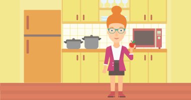 kadın holding elma.