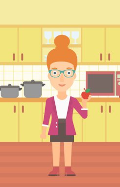 kadın holding elma.