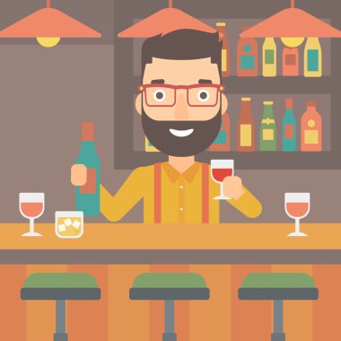 Barda duran barmen sayaç.