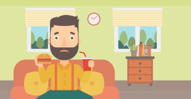 adam yeme hamburger.