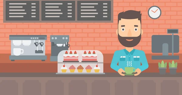 Homem fazendo café . —  Vetores de Stock
