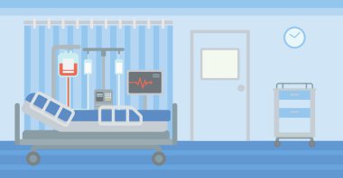Hastane koğuşunda arka plan.