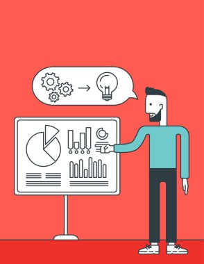 Man presenting business report.