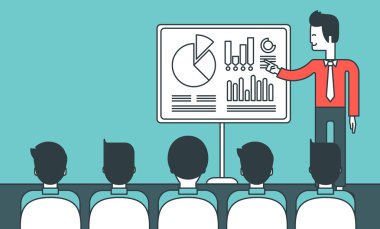 Man presenting business report.