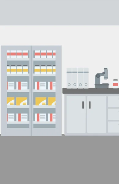 Latar belakang interior laboratorium . - Stok Vektor