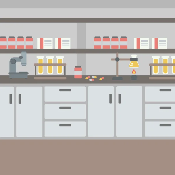 Fondo del interior del laboratorio . — Vector de stock