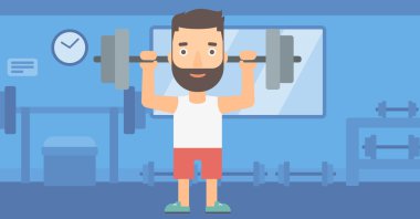 Adam halteri kaldırıyor..