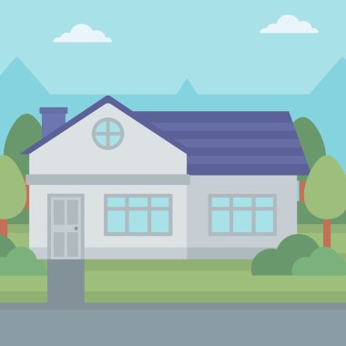 Banliyö evin arka plan.