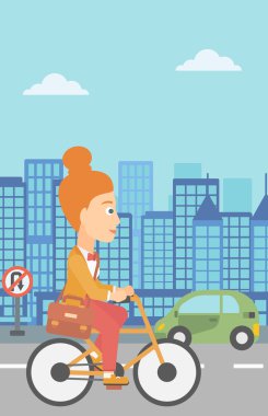 kadın çalışması için Bisiklete binme.