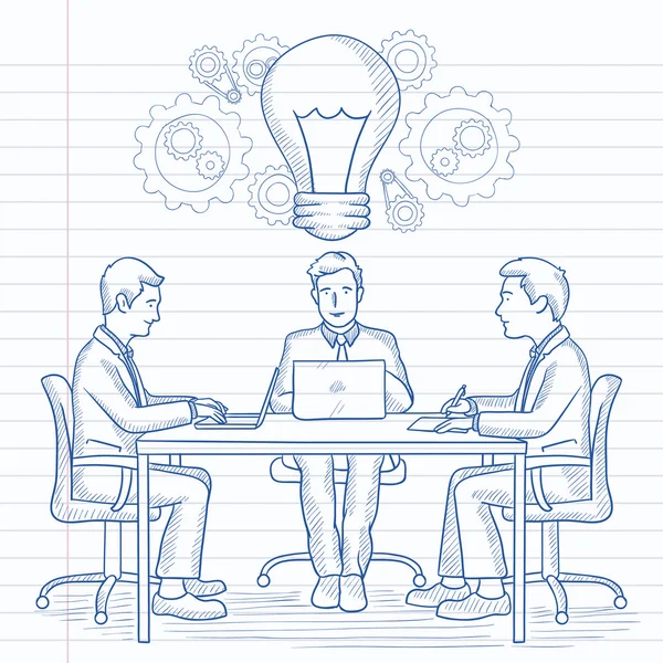 Επιχειρηματική ομάδα "brainstorming". — Διανυσματικό Αρχείο