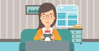 Bağımlısı video gamer.