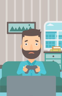 Bağımlısı video gamer.