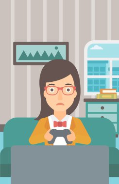 Bağımlısı video gamer.