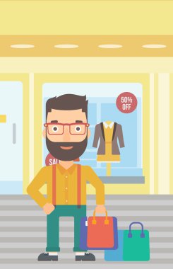 Çanta ile mutlu müşteri.