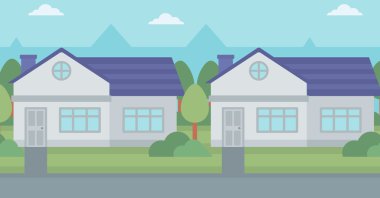 Banliyö evin arka plan.