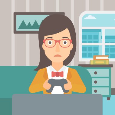 Bağımlısı video gamer.