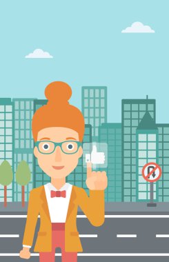 kadın gibi düğmesine basarak.