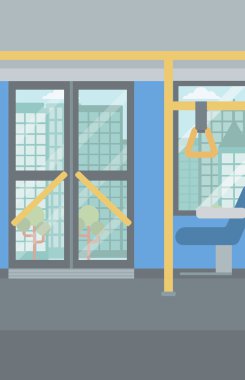 Modern boş şehir otobüs arka plan.