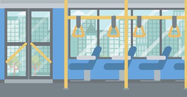 Modern boş şehir otobüs arka plan.
