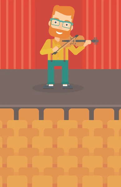 男人玩小提琴. — 图库矢量图片