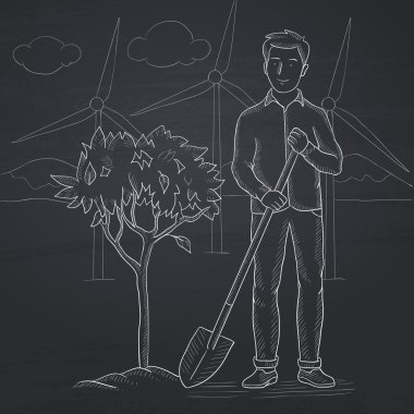 Adam ağaç bitkiler.