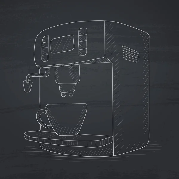 Kaffeemaschine mit Tasse. — Stockvektor