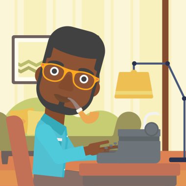 Muhabir daktilo çalışma.