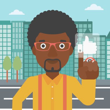 Adam gibi düğmesine basarak.