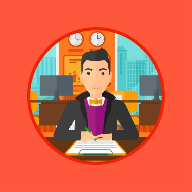 İş belgelerinin imzalanması.