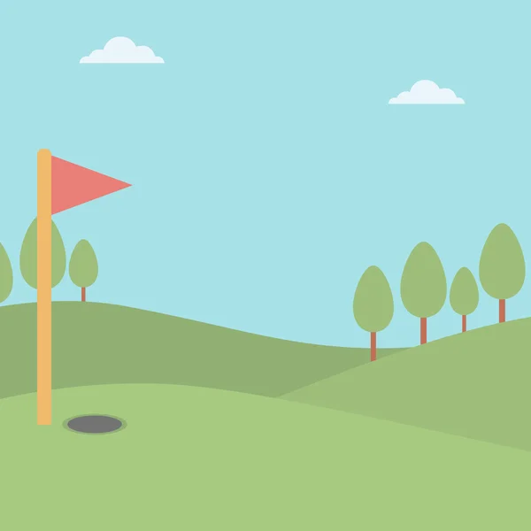 Fondo del campo de golf . — Vector de stock