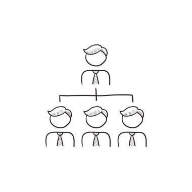 İş takım kroki simgesi.