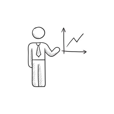 İş rapor kroki simgesi.