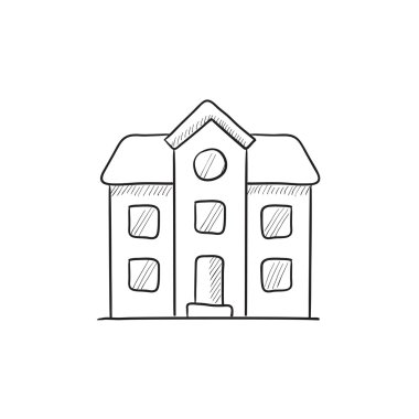 İki katlı müstakil ev kroki simgesi.