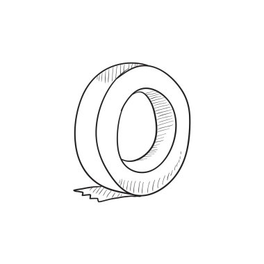 Yapışkan bant kroki simgesi rulo.