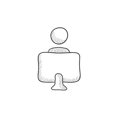 Online Eğitim kroki simgesi.