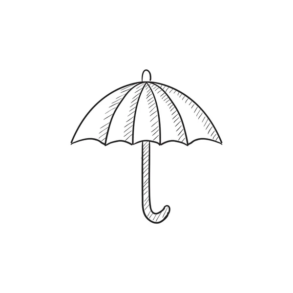 Umbrella sketch icon. — Stock Vector