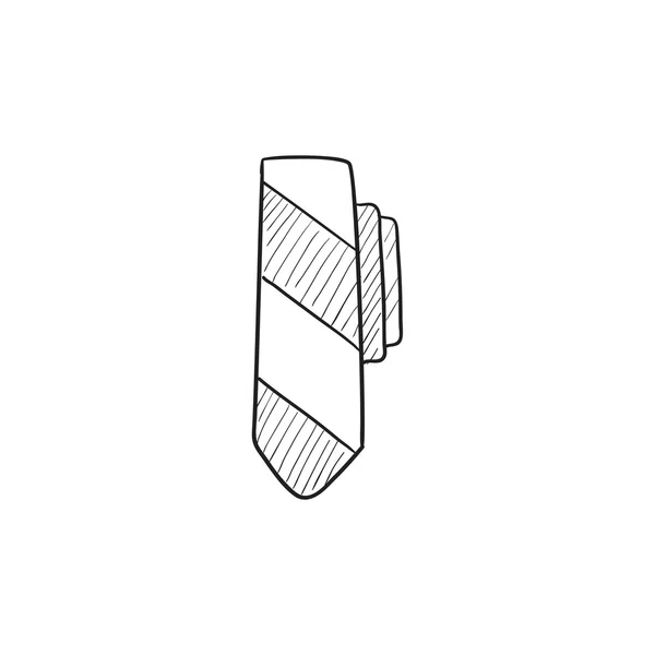Cravate icône croquis . — Image vectorielle