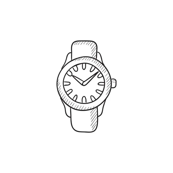 Wrist watch skiss ikon. — Stock vektor