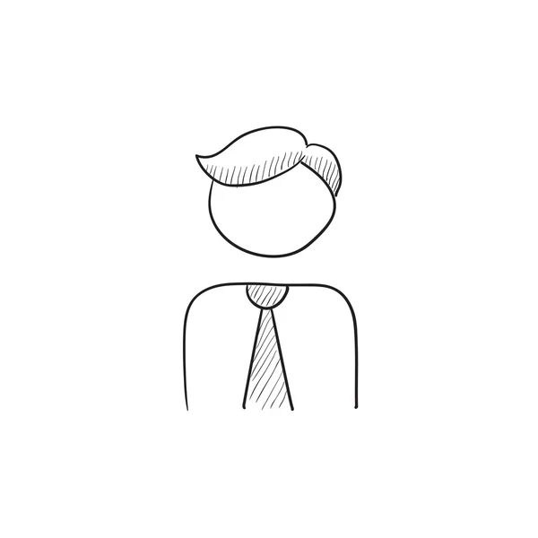 Icono de boceto de hombre de negocios . — Vector de stock